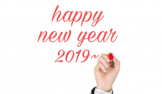 Photo saying Happy New Year 2019