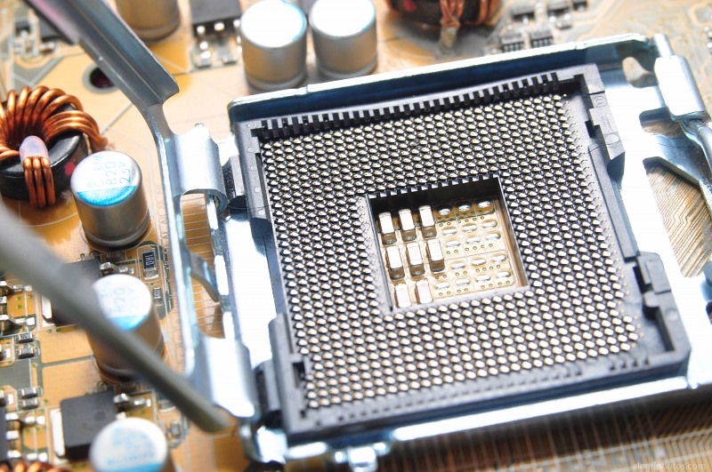 Processor socket on a motherboard