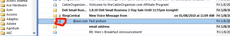 Outlook Attachments 1