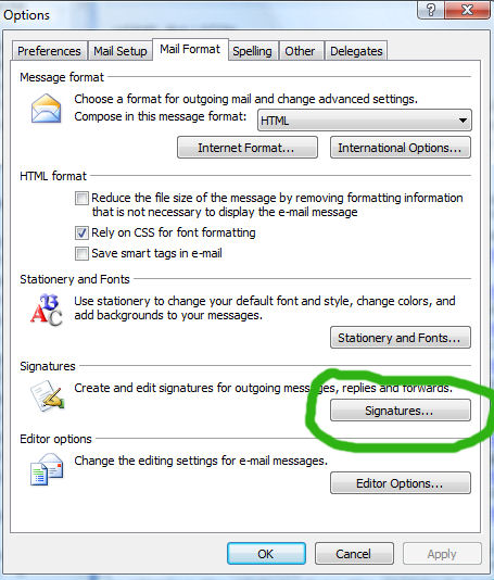 Signature button
