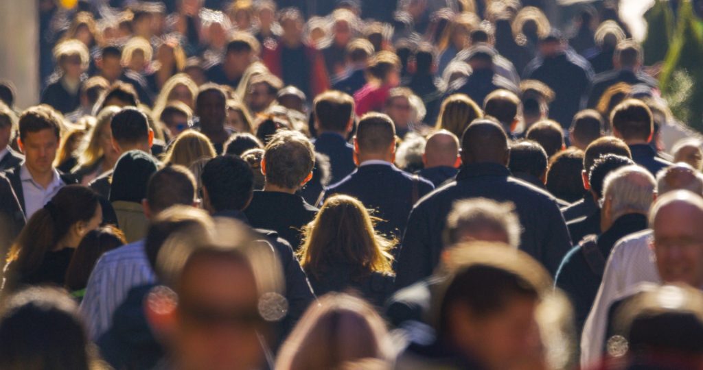 crowd of people on the street