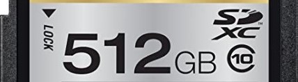 Close up of an SD card showing storage space and other items.