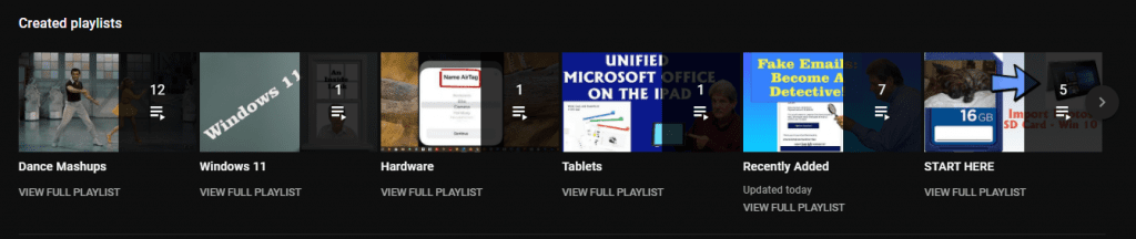 YouTube Playlist sample