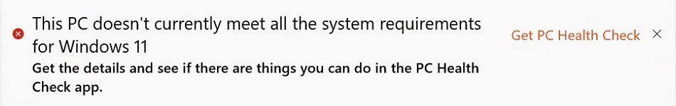 Windows Update - doesn't meet requirements