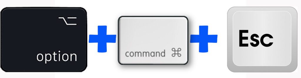 Option plus Command plus Esc - Mac