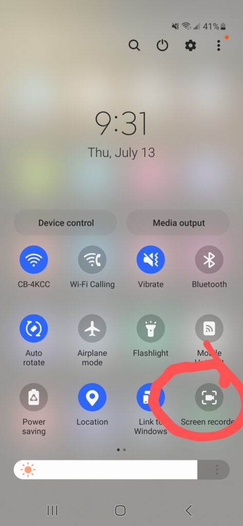 screenshot of screen recorder icon.
