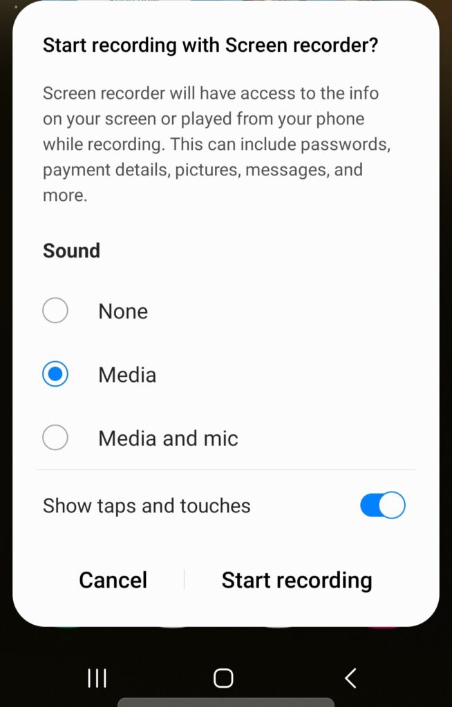 Screenshot of video choose window