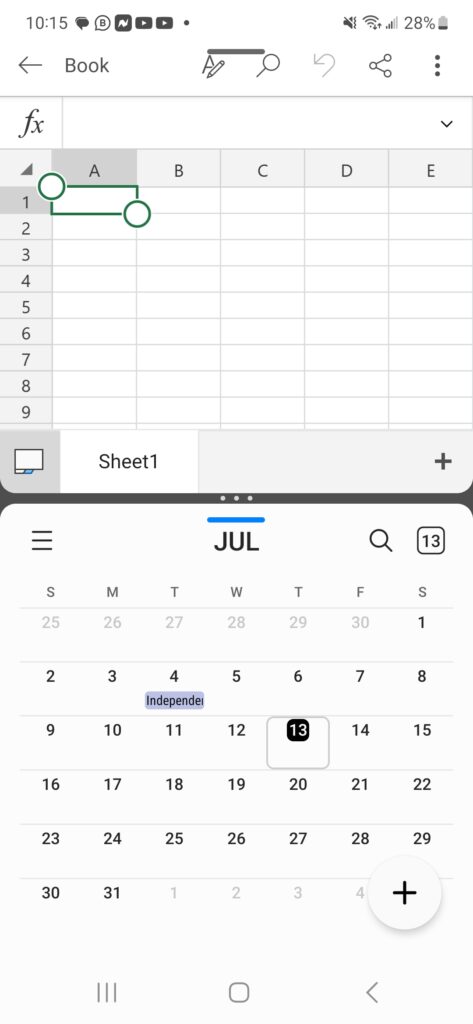Two Android Phone Features You Should Know - screenshot ot two apps stacked on an Android phone.
