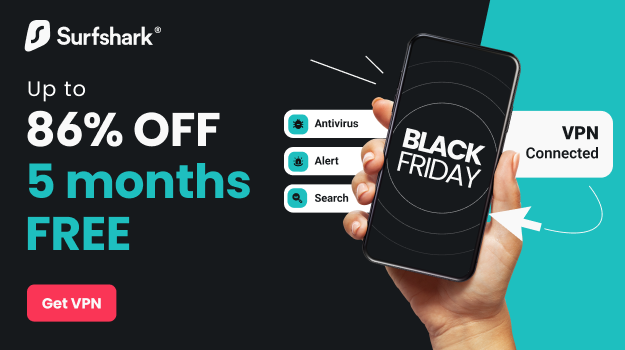 Surfshark Black Friday ad