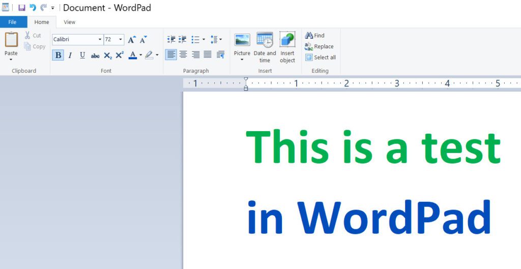 WordPad Is On It's Way Out - screenshot of WordPad