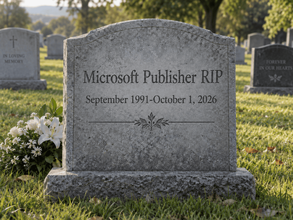 Tombstone Microsoft Publisher