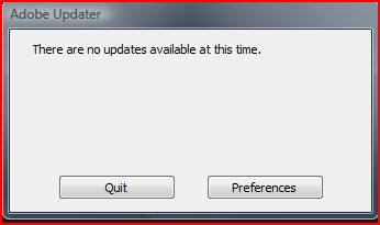 Adobe Reader is up-to-date