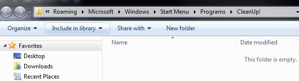 empty cleanup folder